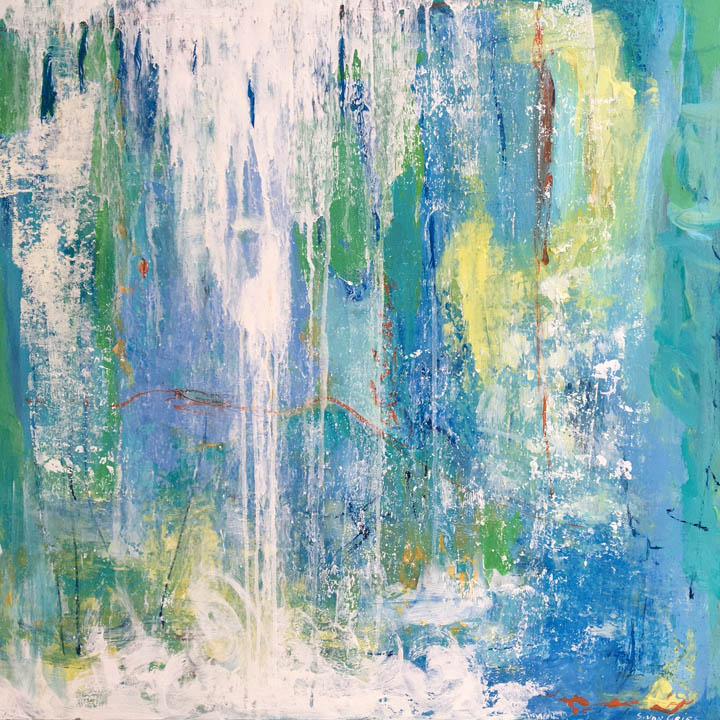 Falling Water by Susan von Gries - Abstract Art Original